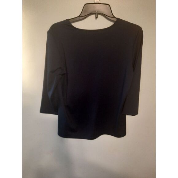 Susan Graver Essentials size M Navy Blue Shirt - Picture 3 of 3